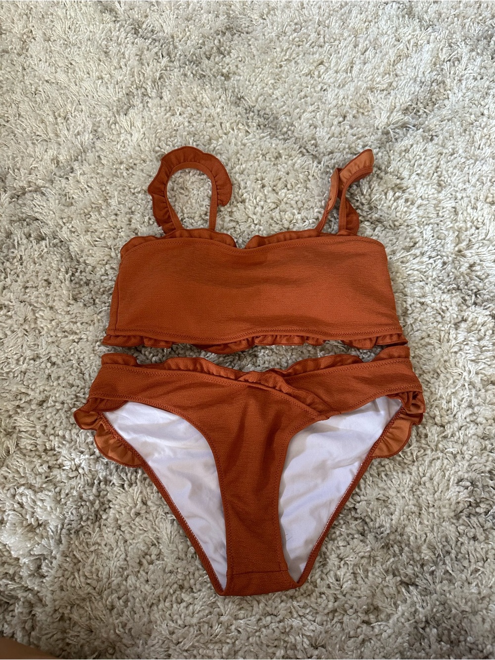 Ruffle Set - Rust Orange